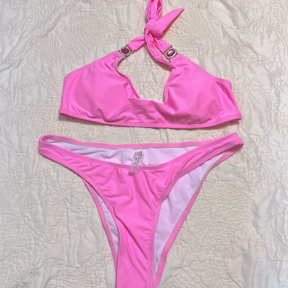 Pink 2 piece swimsuit